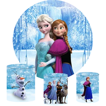 Disney Princesė Užšaldyti Šalis Fone Dekoro Turas Pritaikyti Foną vaiko Gimtadienio Dekoravimas Vestuvių Reklama