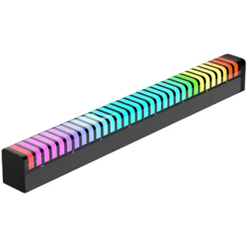 Nvarcher 3D Balso Kontrolės Pikapas Ritmas, Šviesos Kompiuterinės Muzikos Spektro Jutiklinis Ekranas LED RGB Automobilių Atmosfera Lygio Indikatorius