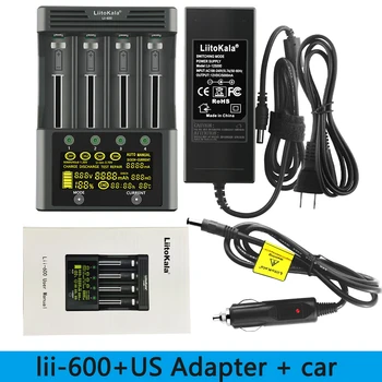 LiitoKala Lii-600 Baterijų Kroviklis Li-ion, 3,7 V Ir NiMH 1.2 V Baterija Tinka 18650 26650 21700 26700 12V5A Adapteris