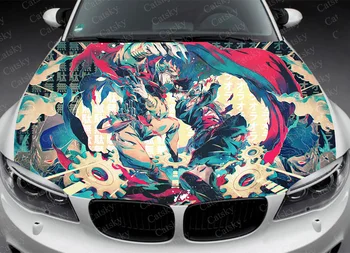 Jojo ' s Bizarre Adventure Automobilio Kapoto Lipdukas, Antraštės, Grafinis, Įvyniojimas, Decal, Sunkvežimių Lipdukas,Sunkvežimių Grafika,Anime variklio Dangčio Lipdukas