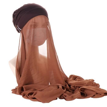 Šifono Hijab Šalikas Moterims Šydas, Momentiniai Hijab Musulmonų Ponios Islamas Hijab Šalikas Moteriška Musulman Wrap Skarelė 0
