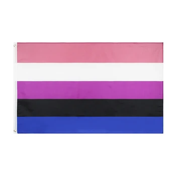 zwjflagshow nemokamas pristatymas 90x150cm LGBT genderqueer Genderfluid Lyčių skysčio pasididžiavimas Vėliavos aukštos kokybės poliesterio vėliava dekoras
