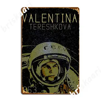 Pirmoji Moteris Kosmoso Valentina Tereshkova Cccp Moteris Astronautas Metalo Pasirašyti Sienos Urvas Dizaino Sienos Apnašas Sienos Alavo Pasirašyti Plakatas 1