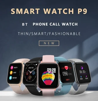 Naujas P9 Smartwatch Priemonės Kraujo Deguonies Kraujo Spaudimą, Širdies Ritmą, 