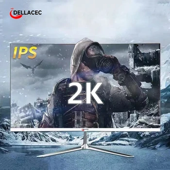DELLACEC IPS Lenktas Ekranas HD Žaidimų 75Hz 2K2560 x 1440 Rezoliucija VGA+HDMI