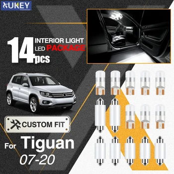 Xukey 16X VW Tiguan 2007-2020 Auto Interjero Žemėlapis Salono LED Šviesos Rinkinys Licencijos Plokštės Girlianda Dome Skaityti T10 Gaubliai 31/41mm