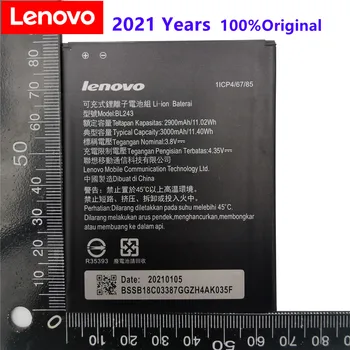 BL243 Originalus Baterija Lenovo K3 Pastaba K50-T5-A7000 A5500 A5600 A7600-M 3000mAh akku Pakeitimo Batteria 0