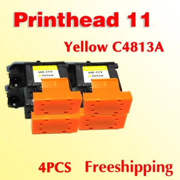 4PCS 11 Yellow Printhead suderinama C4813A už hp11 spausdinimo galvutė 1000/1200/2200/100/110 spausdintuvą