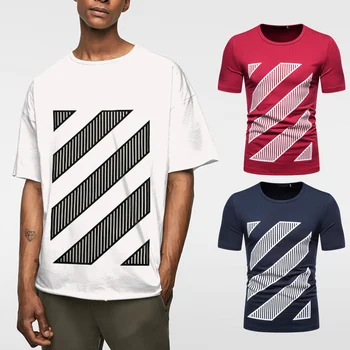 2020 metų Vasaros Naują Atsitiktinis vyriški trumpomis Rankovėmis Europos Mados Atspausdintas T-shirt Pusė Rankovėmis vyriški Marškiniai 0