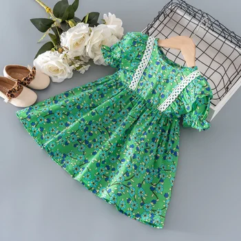Vasaros baby girl drabužiai vaikams gėlių nėrinių suknelė 1 2 3 5 6 metų mergaitė kūdikių drabužiai gimtadienio princess tutu suknelė suknelės