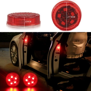 Aplinkos šviesos automobilių Durų Atidarymo Įspėjimo Jutiklis Šviesos diodų (led Anti-susidūrimo Strobe Mirksi Lemputės Auto lemputė, Stovėjimo Žibintas 0