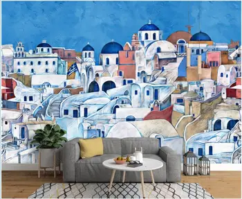 Pasirinktinius nuotraukų freskos 3d tapetai Europos ranka-dažytos stick pav spalvos namą, namų dekoro kambarį tapetai, sienų ir 3 d