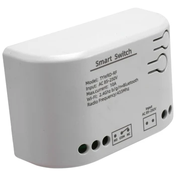 1CH RF Smart Switch AC85-250V WIFI Tuya Nuotolinio Valdymo 433 Šviesos Jungiklis 10A Rele Relay Savaiminio Fiksavimo Susikabinti Virsta