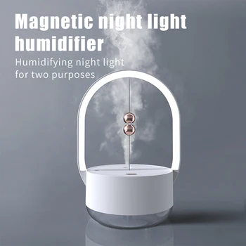 Belaidžio magnetinių rutuliukų drėkintuvas kūrybos oro purkštukai nešiojamų naktį, šviesos, vandens skaitiklio USB office home drėkintuvas