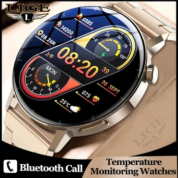 LIGE 360AMOLED HD Ekranas, Smart Watch Vyrai 