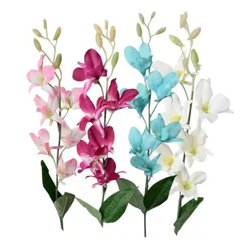 Vadovai Dirbtinis Orchidėjų Spalvas, Dydį, Netikras Phalaenopsis Silicio PU Nekilnojamojo Touch Vestuvių