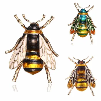 Emalio Bumble Bee Sagės Vabzdžių, Bičių Sagė Pin Moterys Vyrai Apykaklės Papuošalai Džinsinio Kuprinė Maišelis Hat Pin Ženklelis Mygtuką Priedai