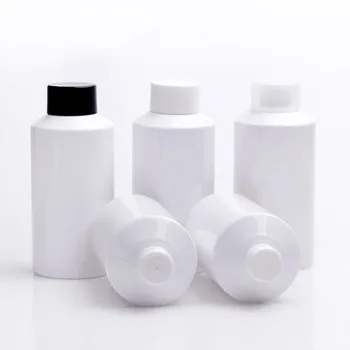 Baltas 300ML X 20 Tuščių Plastikinių PET Nuožulnios Pečių Butelis Su dviaukštė Užsukamu Dangteliu Kosmetikos eterinio Aliejaus Talpyklos