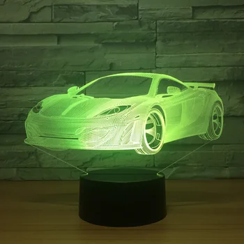 2018 m. Naujų Automobilių 3d Naktį Šviesos diodų (Led) Akrilo Vaizdo Touch Vaikai Žibintai, Žibintų Naujovę Luminaria Led Powerbank 3d Šviesos Armatūra