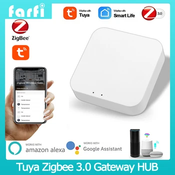 Tuya Zigbee 3.0 Sąsajos HUB Wireless Smart Home Tiltas Smart Gyvenimo Nuotolinio Valdymo Zigbee Protokolą Dirba Su Alexa 