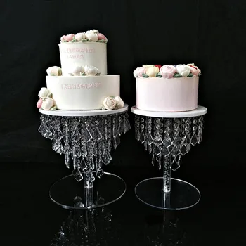 Nauja Stiliaus Vestuvių stalo puošmena akrilo tortas stovi kristalų tortas stovi gražus vestuvės apdaila