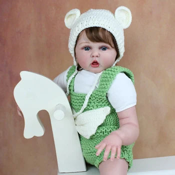 3D Marbling Odos Minkštas Silikoninis Reborn Baby Matomas Venų 60 CM Vaikiška Lėlė Princesė Žaislas Mergina Realus Dress Up Bebe