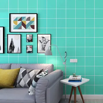 Papel De Parede 3D Modernus Kubo Geometrijos Sienos Popieriaus Ritinį, Vaikų Kambario Sienų Dangos Mėlyna Mozaika, Sienos Tapetai Kambarį