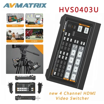 Avmatrix HVS0403U MICRO 4 KANALŲ HDMI Suderinamus Live Transliacijos iš KOMPIUTERIO ar 