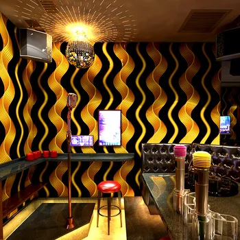 KTV Tapetai Karaoke Salėje Flash Sienų Medžiaga 3D Atspindintis Speciali Juosta Temą Langelį Koridorius Koridorius Fono Sienos Tapetai