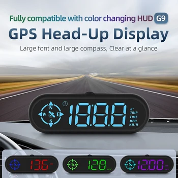 G9 Auto HUD Saugaus Vairavimo Padėti Head Up Display Automobilių Spidometro Signalas LED Ekranas, Tinka Visų Automobilių