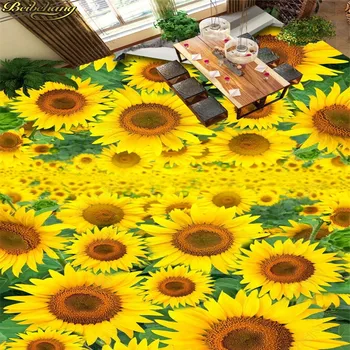 beibehang Užsakymą tapetai 3D freskos sun flower saulėgrąžų augalų, gėlių 3D grindų sieniniai dokumentai namų dekoro papel de parede tapetai