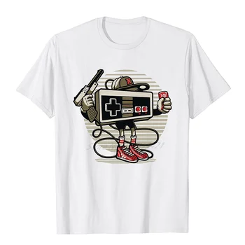 Gamer Gamepad Valdytojas grafinis t marškinėliai Spausdinami Tees Viršūnes negabaritinių marškinėliai Harajuku Vasara O-kaklo T-shirt Streetwear