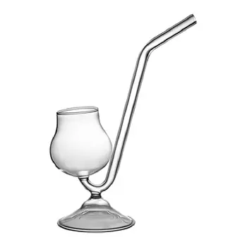 Kūrybos Vamzdžio Formos Kokteilis Stiklo su Šiaudų Skaidriai Raudono Vyno taurė raudonojo vyno taurė Klubas