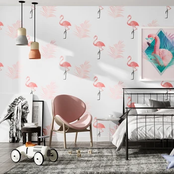 Šiaurės Pink Flamingo Sienos Popieriaus Namų Dekoro Priedai Tapetai Miegamajame, Gyvenamasis Kambarys, Sienos Popieriaus Housemapa Del Mundo Para Sumalti