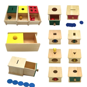 Montessori Žaidimai, Žaislai Vaikams, Švietimo Medinės dėžės, Medienos Gaminiai Vaikams Jutimo Kūdikiams Dėžės Gimtadienio Dovana Mokymo pagalba 0