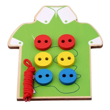 Montessori Ugdymo Vaikams, Žaislai, Karoliukai Jungiamąją Valdybos Mediniai Žaislai, Vaikiška Siūti Sagos Ankstyvojo Ugdymo Mokymo Priemonių Galvosūkiai