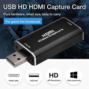 1080P 4K HDMI-suderinamas Su Vaizdo įrašymo Įrenginys, USB 3.0 Kortelės Dongle Žaidimas Įrašyti Live Transliacijos Transliacijos Vietos Ciklas