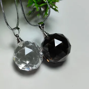 2cm Natūralių kristalų polyhedron white crystal ir rudos spalvos kvarco pakabutis dovana moterims 1pcs