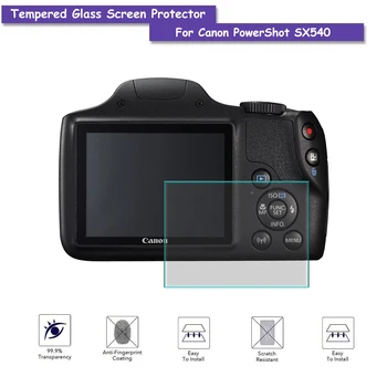 9H Grūdintas Stiklas LCD Screen Protector Shield Plėvelę Canon PowerShot SX540 Anti-Scratch Padengti Fotoaparato Priedai