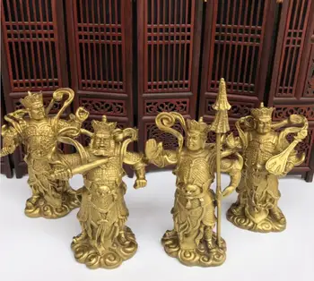 Seiko žalvario Keturi Dangaus Karaliai Namų Dekoro amatų statula rinkinys