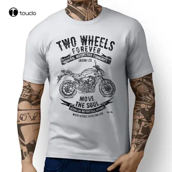 Vyrai Apvalios Kaklo VYRIŠKI Marškinėliai VYRIŠKI T-Shirt Mados Japonijos Klasikinis Motociklas Mt07 Įkvėptas Motociklo Artt Marškinėliai, Unisex 0