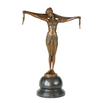 Bronzos Skulptūra Klasikinės Europos Moteris Šokių Statula Moterų Derliaus Meno Biuro Apdailos