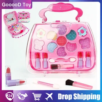 Mergina Apsimesti Žaisti Kosmetikos Make Up Box Žaislas Modeliavimas Rožinė Makiažas Rinkinys Princess Grožio Plastiko Žaisti Namuose Žaislas Lūpų Dažai, Šešėliai
