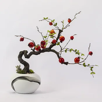 YY Granatų Medžių Bonsai Viešbučio Fojė Namų Kambarį Apdaila Augalų Ornamentais