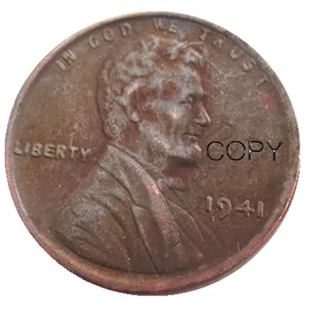 JAV 1941P/S/D Kviečių Vienas Centas 100% Vario Monetos Kopija