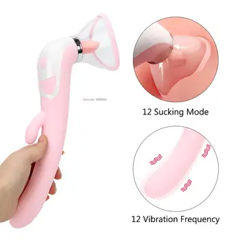Čiulpti Dildo Vibratorius Lyžis Clit Spenelių Massager Multispeed Klitorio Stimuliacija Flirtuoti Sekso Žaislai Moterims Krūtys Orgazmas