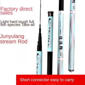 Ranka atkarpoje nešiojamų stream lazdele 2.7-7.2 m, ultra-light anglies meškere meškere parduotuvė