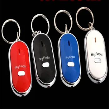 Smart Key Finder Jutikliai KeyChain LED Garso su Švilpukas Plojimai Locator Rasti Prarado Keychain 