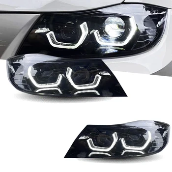 Žibintų BMW E90 318i LED Žibintai 2005-2012 m. 320i Žibintas Automobilių Stiliaus DRL Signalas Projektoriaus Objektyvas, Automobilių Priedai