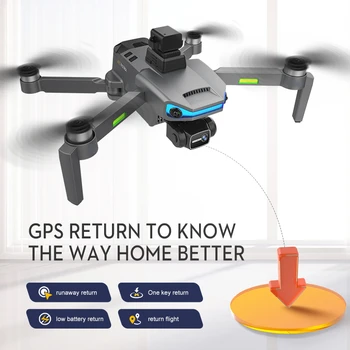 Naujas AE3 Pro Max GPS Drone 8K Dual Camera 6Axis EIS Gimbal 5G Wifi FPV Lankstymo Quadcopter Nuotolinio Valdymo Atstumas 1500M Dovana Žaislai